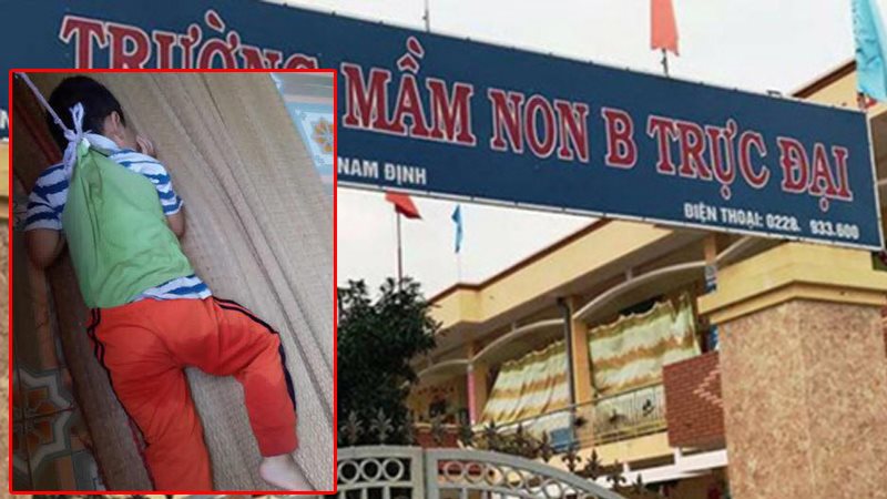 Phòng GD&ĐT huyện Trực Ninh nói gì vụ bé trai 4 tuổi bị cô giáo trói vào cửa sổ