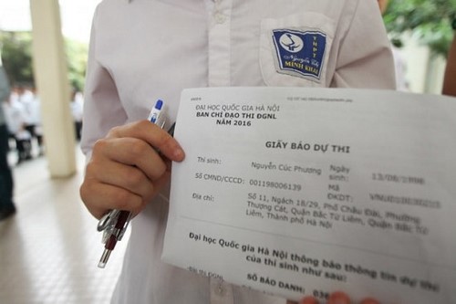 Thông tin giấy báo dự thi nhận ở đâu và khi nào nhận