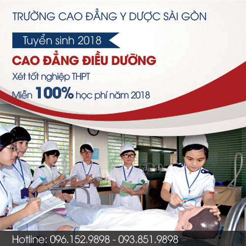 Thông tin tuyển sinh Cao đẳng Điều dưỡng Sài Gòn năm 2018