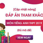 Đáp án đề thi Tiếng Anh THPT Quốc gia 2019 Full 24 mã đề